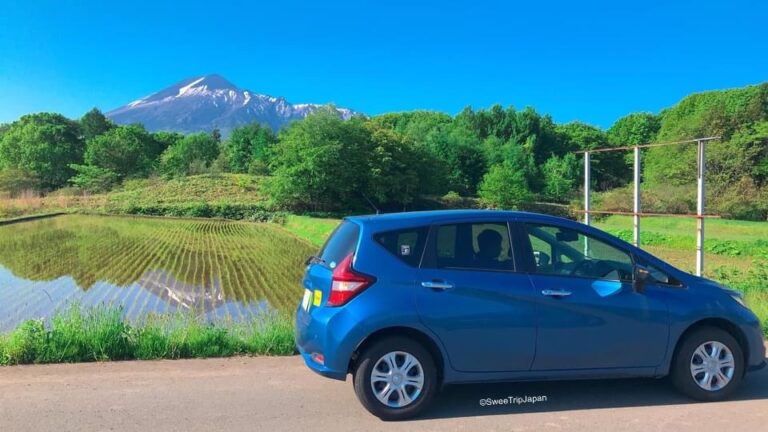 Car with Mt.Iwate
