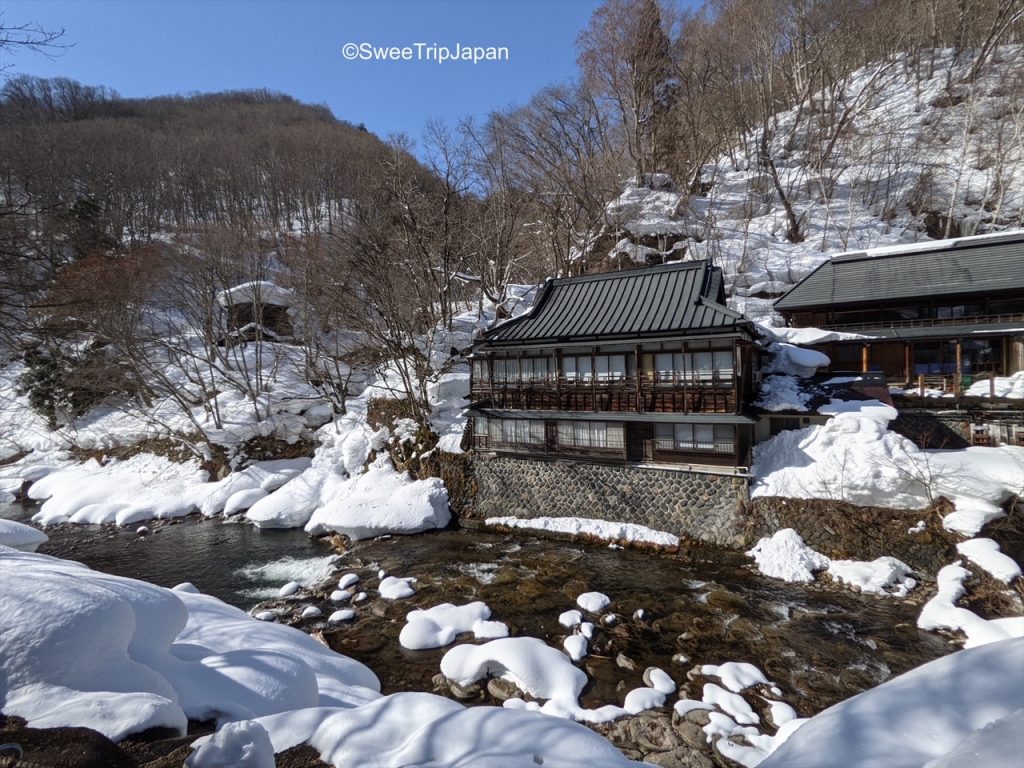 winter view of Takaragawa hot spring