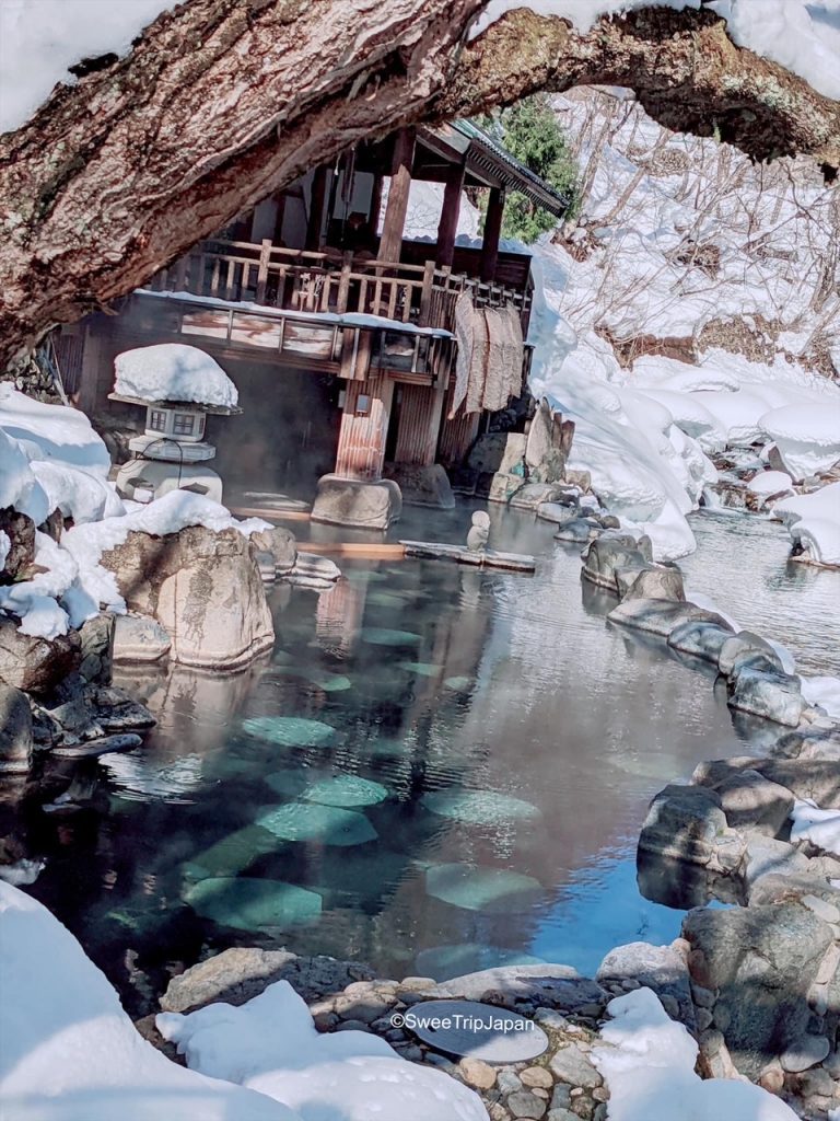winter view of Takaragawa hot spring
