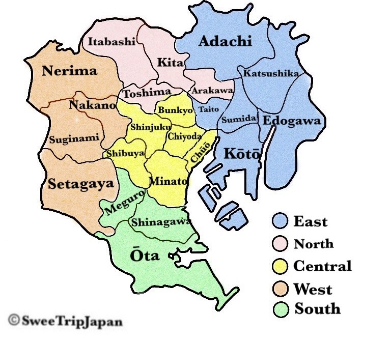 Tokyo 23 district Map